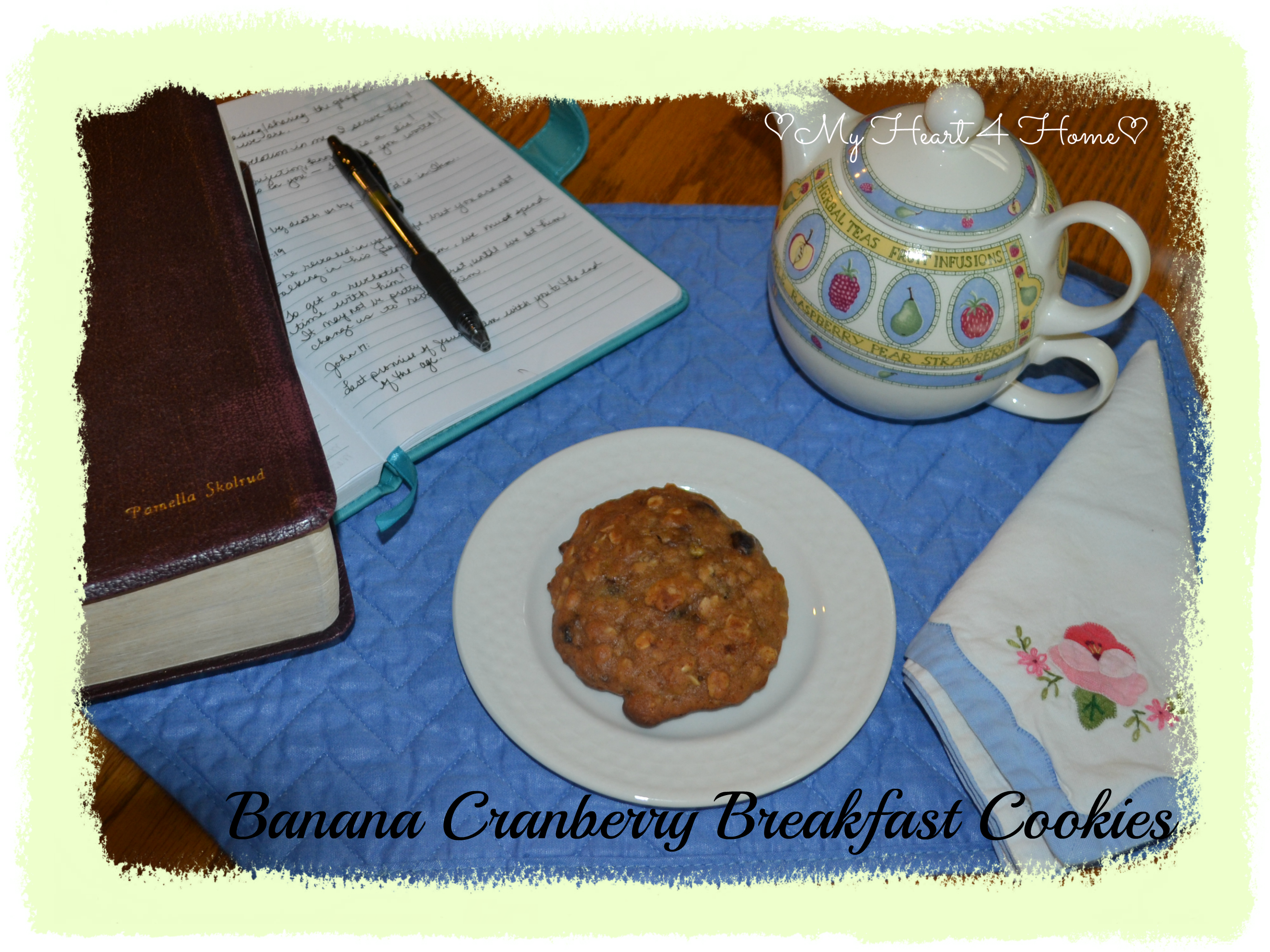 Banana Cranberry Breakfast Cookies